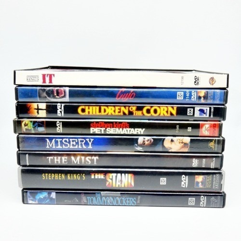 Stephen King 8 DVD Lot Bundle Tommyknockers, The Stand, The Mist, Misery, Pet Se